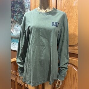 Caterpillar Green Long Sleeve Tee